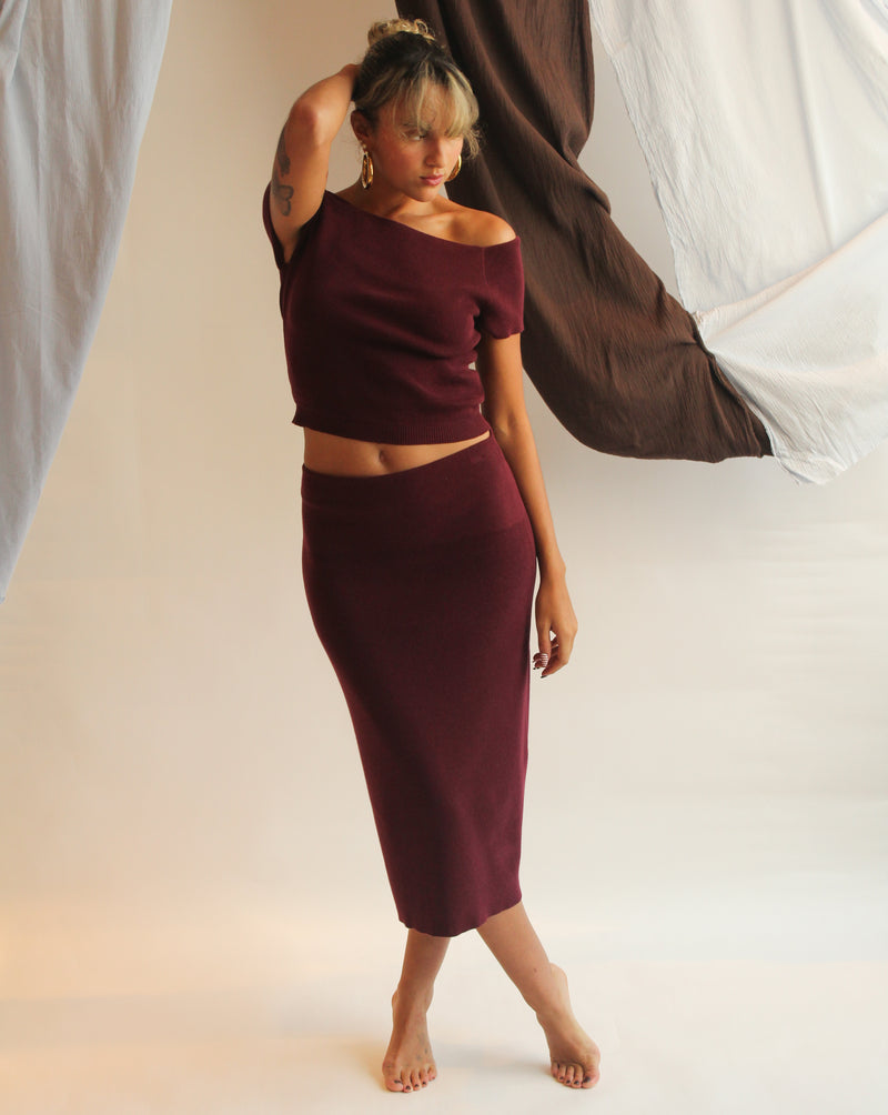 Capri Skirt - Plum