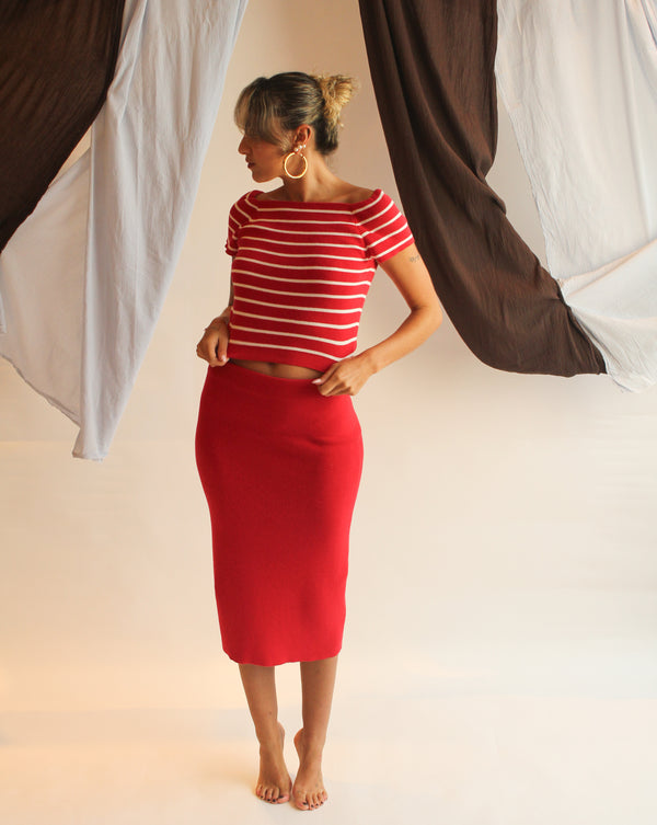 Capri Skirt - Red