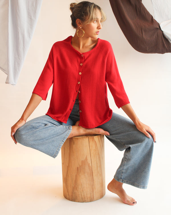 Capri Cardigan - Red
