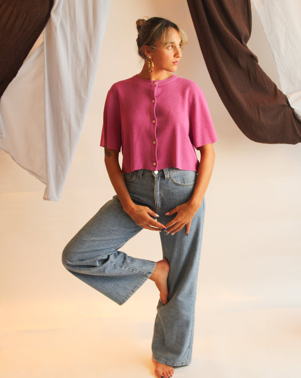 Edita Cardigan - French Rose