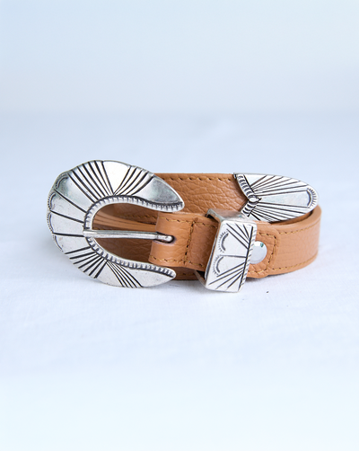 Ornella Leather Belt - Camel