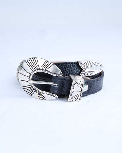 Ornella Leather Belt - Noir