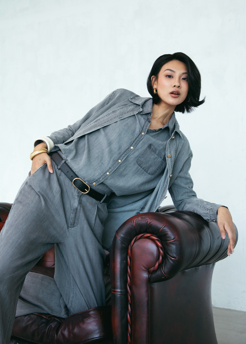 Jules Shirt - Medium Grey Chambray