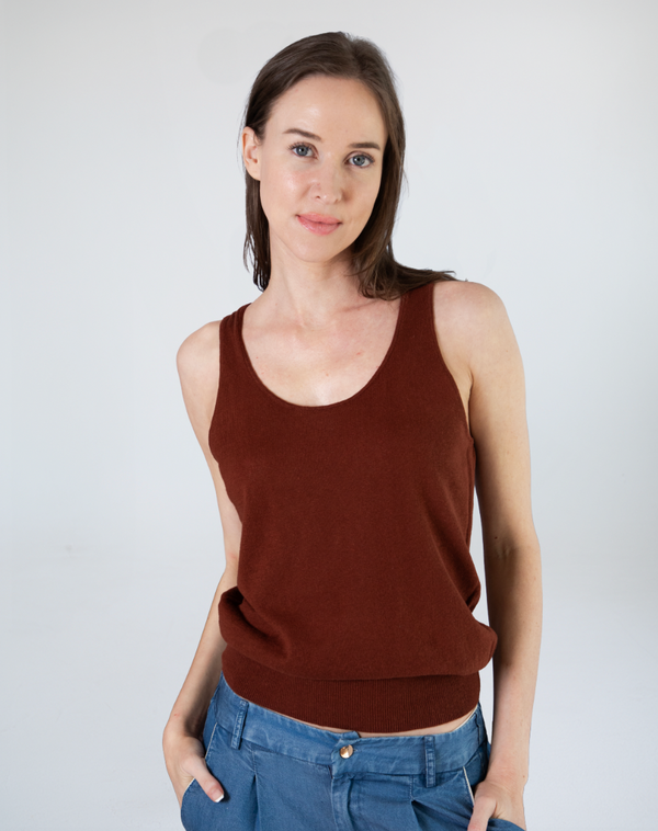 Marcelle Tank Top - Sierra Brown