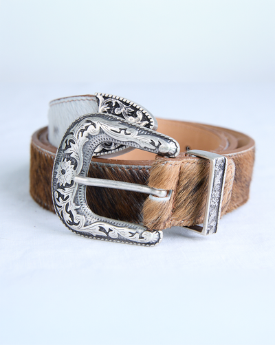 Western Belt - Cow Print