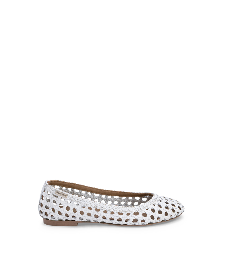 Ziggy Ballerina Flats - White