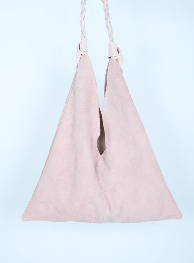 The Fanny Suede Bag - Rose Nude