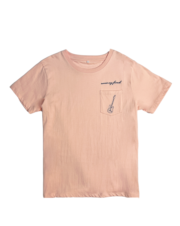 Loic Men T-Shirt - Pink Guitar